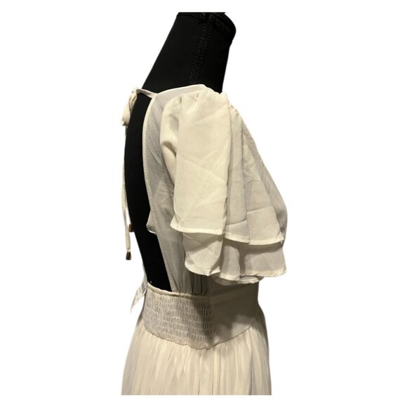 Windsor Summer Daydream Ivory Ruffled Chiffon Maxi Dress (NWT) - Picture 10 of 10